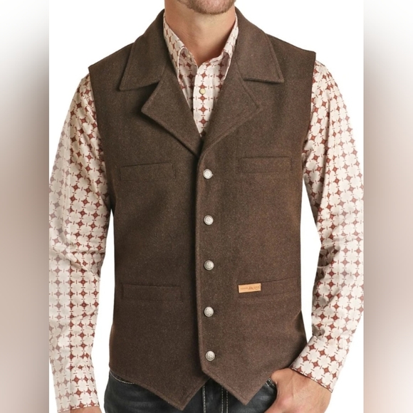 POWDER RIVER | Panhandle Slim Montana wool button up vest - Picture 8 of 8